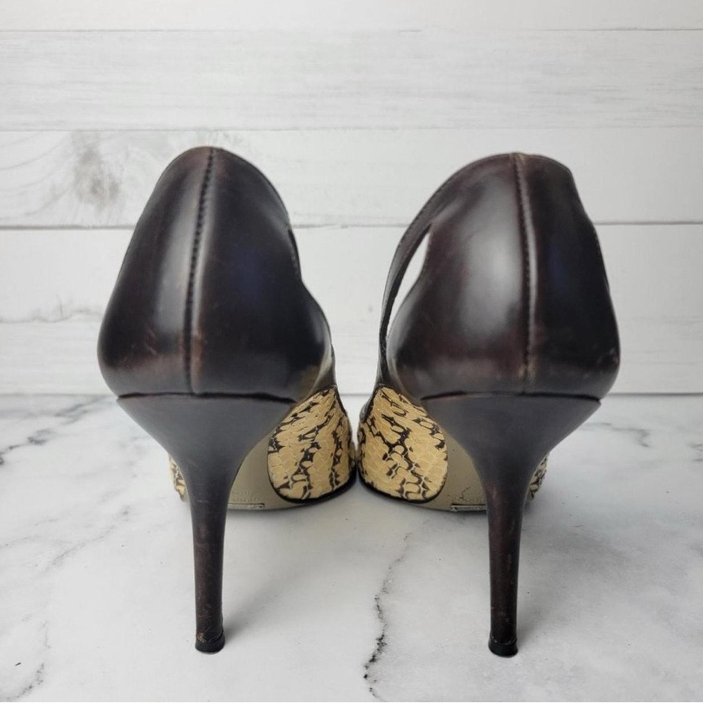 Dolce & Gabbana Black and Cream Patterned Heels - Picture 3 of 6